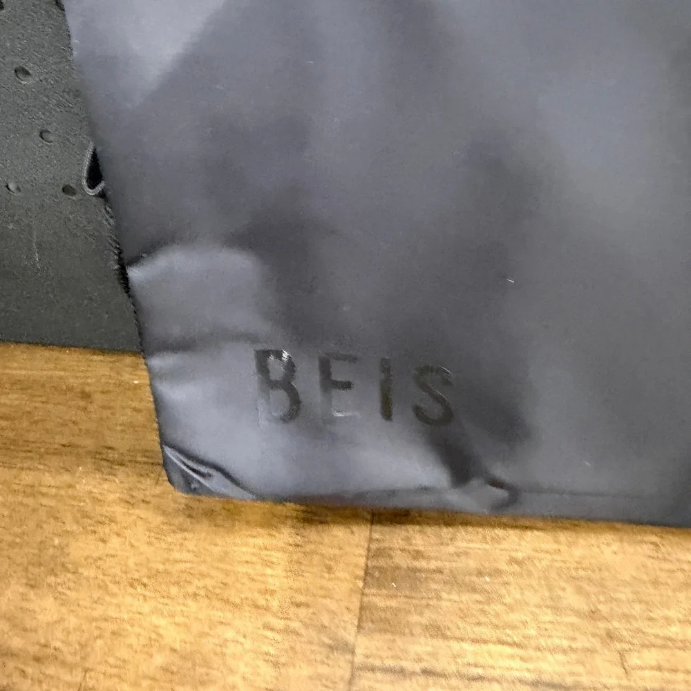 BEIS Tote Insert Organizer Women Black Nylon Travel Laptop Bag